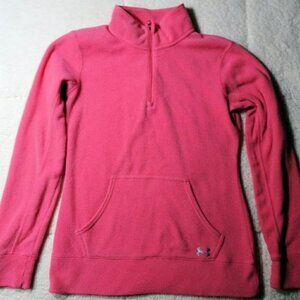 Under Armour Pink Fleece Quarter Zip Top Jacket Size XS
